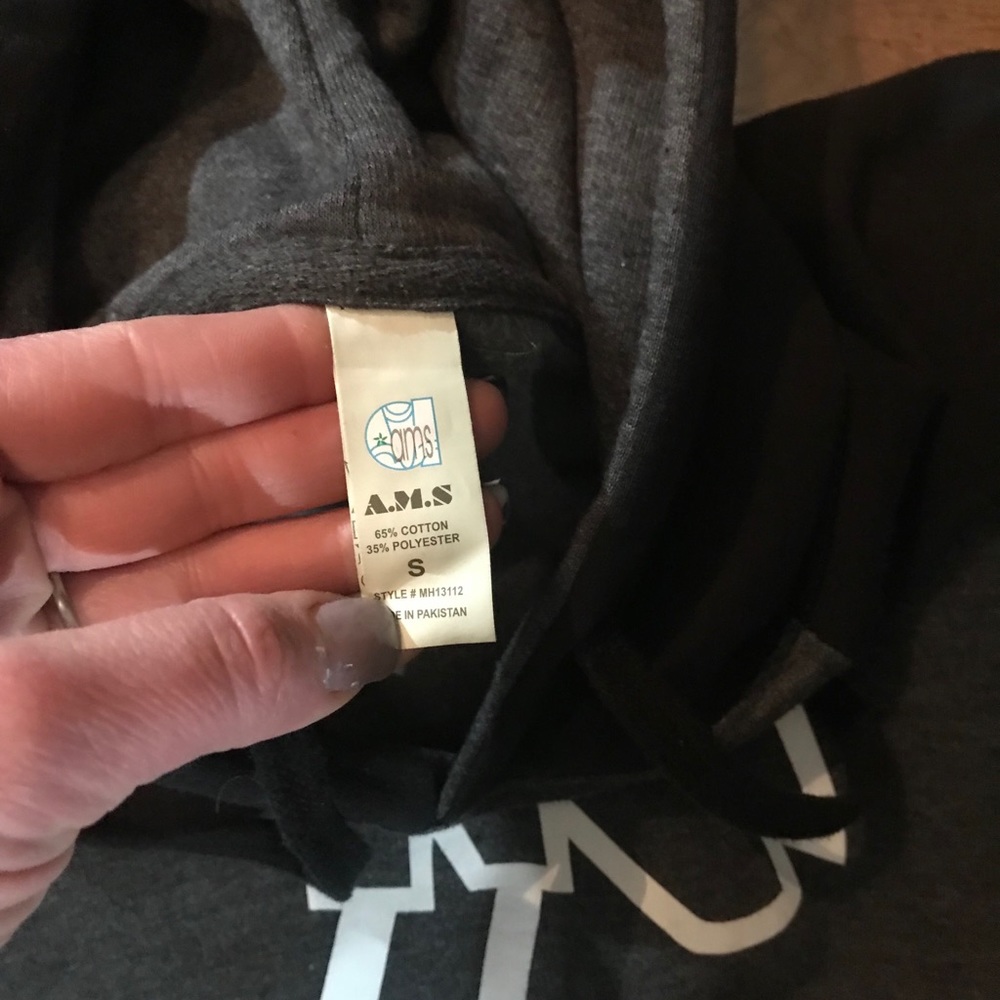 A.M.S Grey and black hoody - Picture 3 of 3